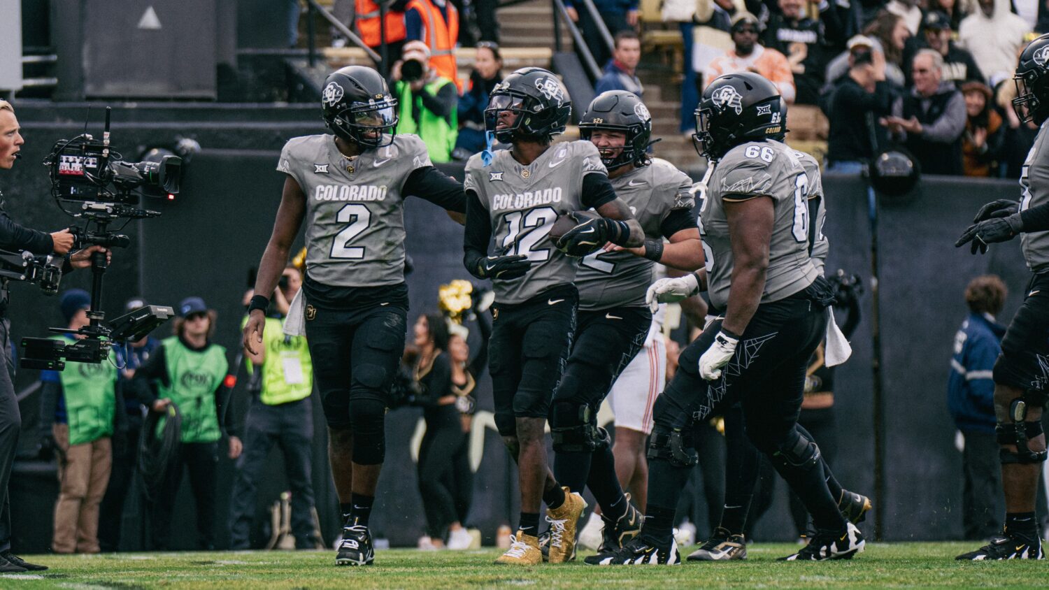 Travis Hunter and Shedeur Sanders of the Colorado Buffaloes, playing for Coach Prime...