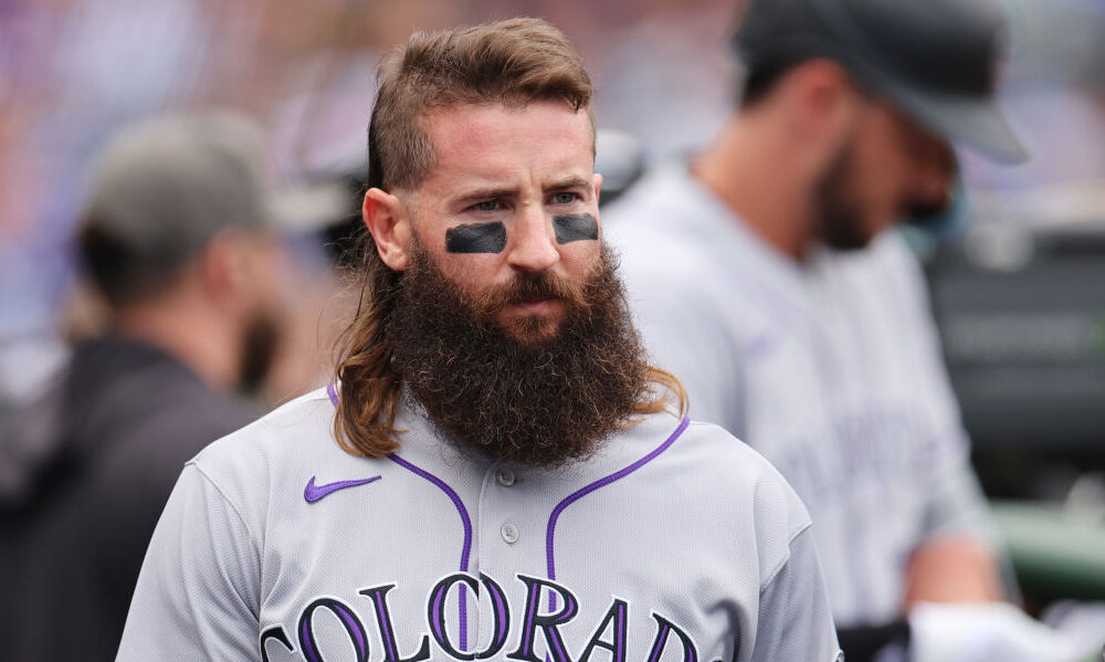 Charlie Blackmon with beard and mullet...