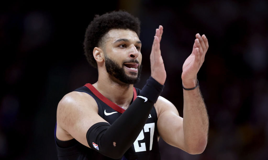 Jamal Murray #27 of the Denver Nuggets...