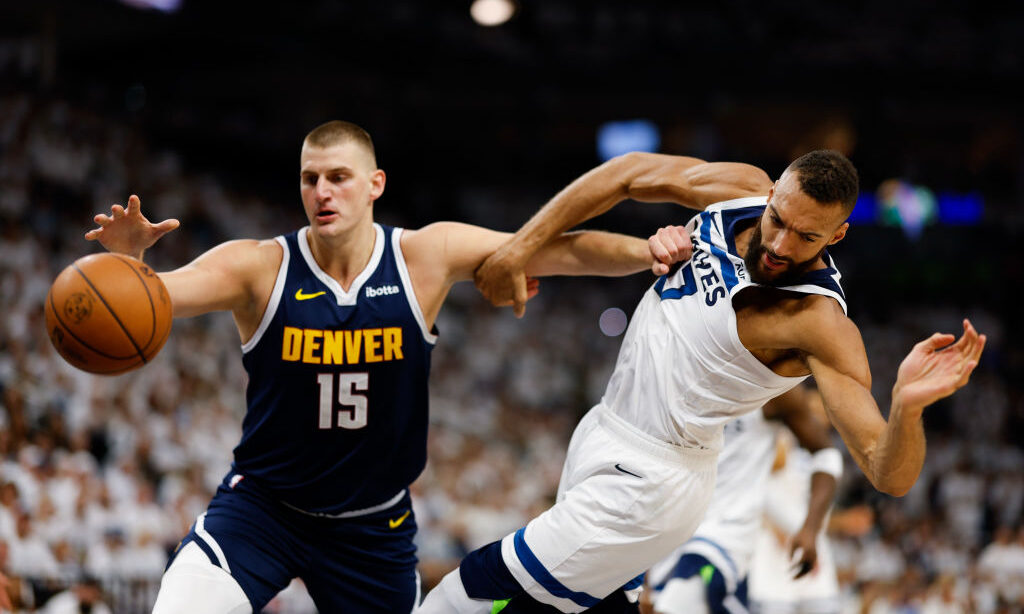 Rudy Gobert #27 of the Minnesota Timberwolves...