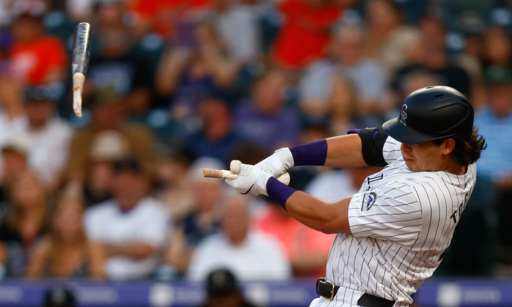 Michael Toglia #4 of the Colorado Rockies...