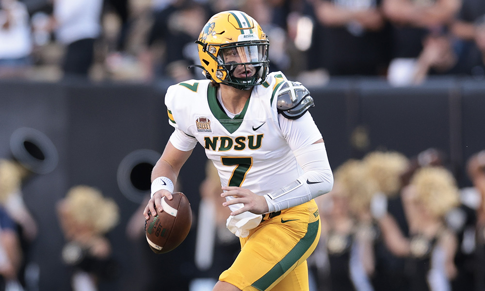 Cam MIller, North Dakota State QB, visited with the Broncos...