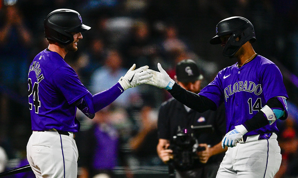 Rockies Ezequiel Tovar and Ryan McMahon...