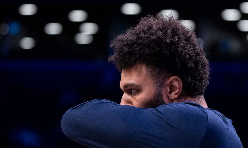 Jamal Murray #27 of the Denver Nuggets...