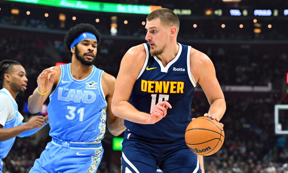 Nikola Jokic #15 of the Denver Nuggets...