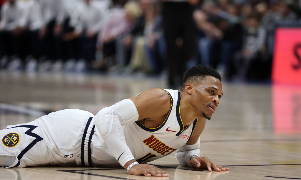 Russell Westbrook of the Denver Nuggets...