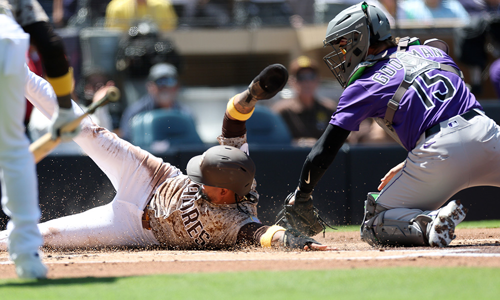 Rockies catcher Hunter Goodman...