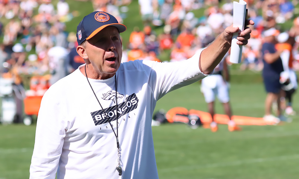 Broncos coach Sean Payton...