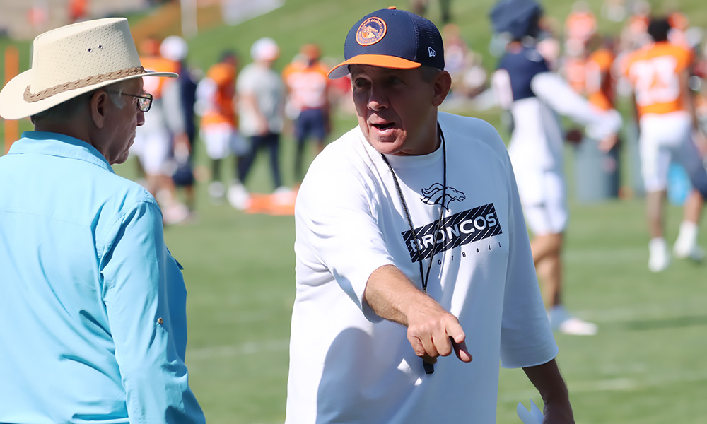 Broncos coach Sean Payton...