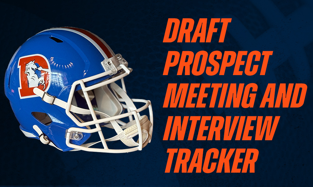 Denver Broncos 2025 draft meeting and interview tracker